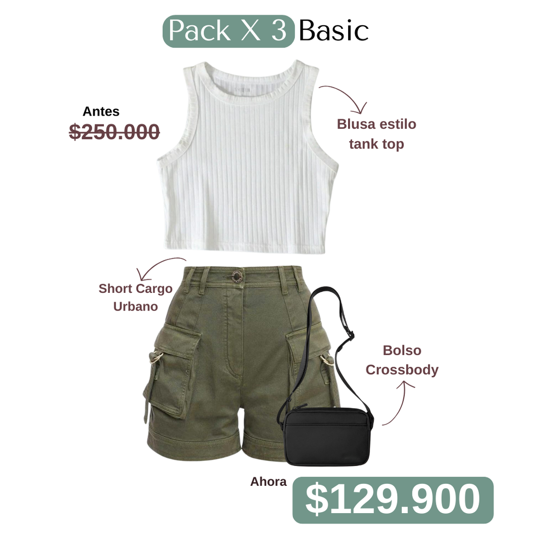 Pack camisetas + Short + Bolso